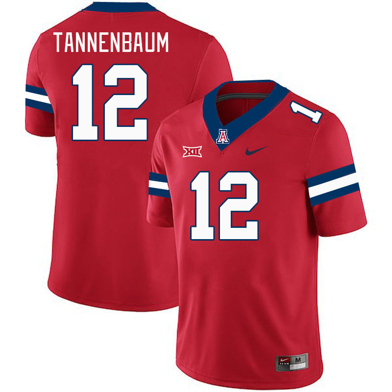 Men #12 Cole Tannenbaum Arizona Wildcats Big 12 Conference College Football Jerseys Stitched-Red